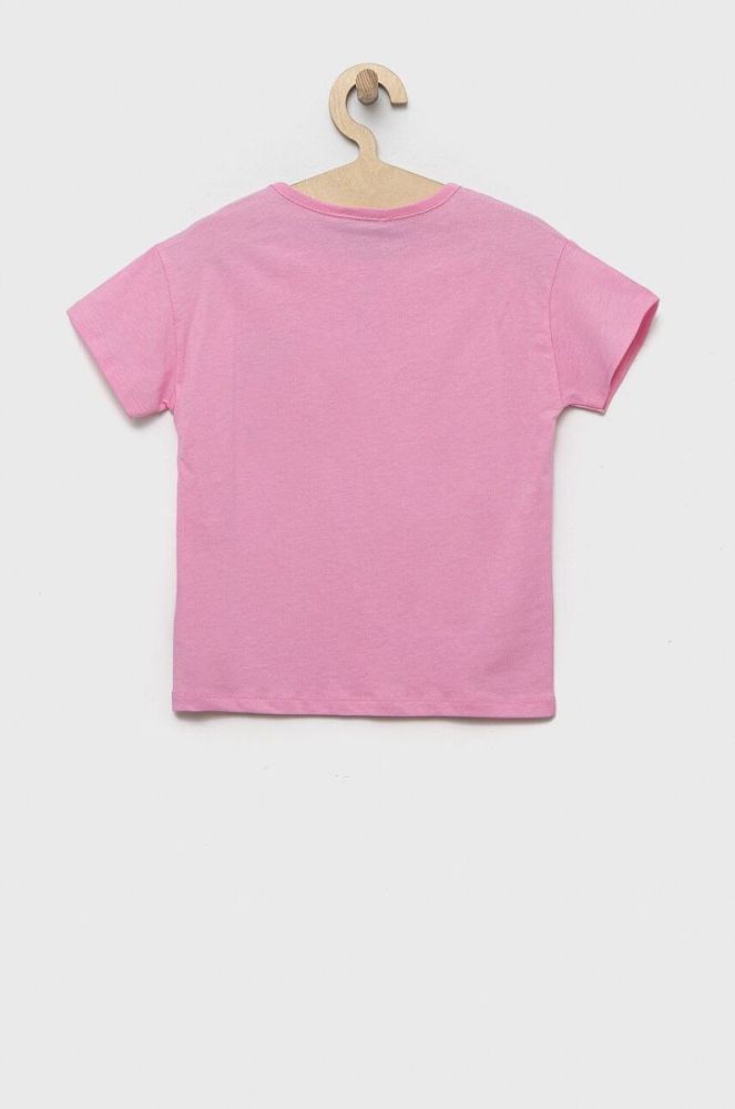 Дитяча бавовняна футболка United Colors of Benetton колір рожевий (3148770) фото 2