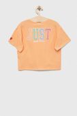 Дитяча бавовняна футболка United Colors of Benetton колір помаранчевий (3286295) Дитяча бавовняна футболка United Colors of Benetton колір помаранчевий (3286295)