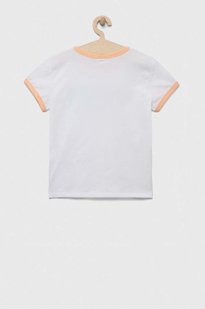 Дитяча бавовняна футболка United Colors of Benetton колір білий (3286313) фото 2