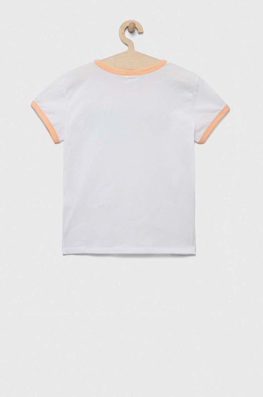 Дитяча бавовняна футболка United Colors of Benetton колір білий (3286313) фото 2
