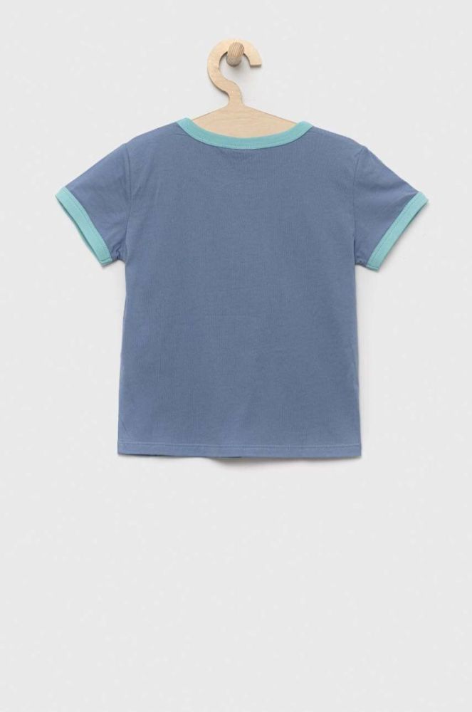Дитяча бавовняна футболка United Colors of Benetton колір блакитний (3286319) фото 2