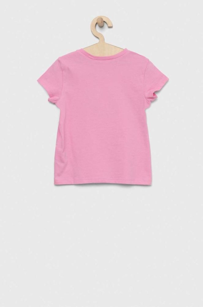Дитяча бавовняна футболка United Colors of Benetton колір рожевий (3037189) фото 2