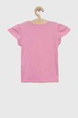 Дитяча бавовняна футболка United Colors of Benetton колір рожевий (3037201)