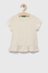 Дитяча футболка United Colors of Benetton колір бежевий (3171245)