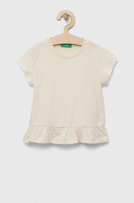 Дитяча футболка United Colors of Benetton колір бежевий (3171245)
