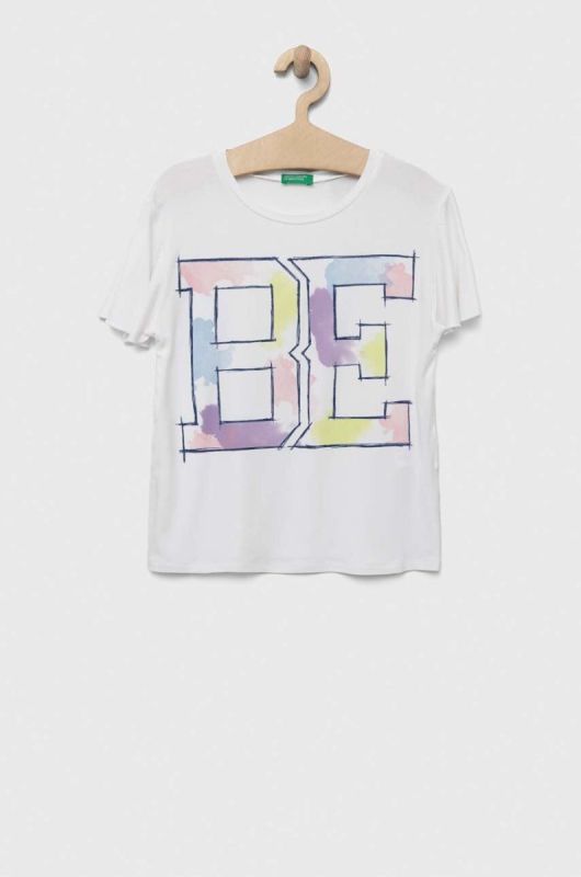 Дитяча футболка United Colors of Benetton колір білий (3279959)
