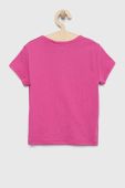Дитяча бавовняна футболка United Colors of Benetton колір фіолетовий (2980827)