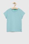 Дитяча бавовняна футболка United Colors of Benetton колір блакитний (2980836)