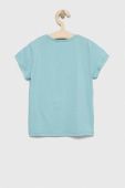 Дитяча бавовняна футболка United Colors of Benetton колір блакитний (2980836) Дитяча бавовняна футболка United Colors of Benetton колір блакитний (2980836)