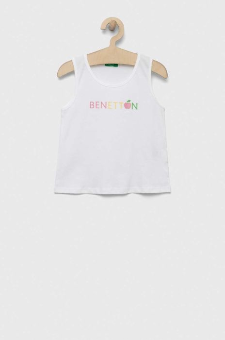 Дитячий бавовняний топ United Colors of Benetton колір білий (3279988) Дитячий бавовняний топ United Colors of Benetton колір білий (3279988)