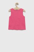 Дитячий бавовняний топ United Colors of Benetton колір рожевий (3280007)