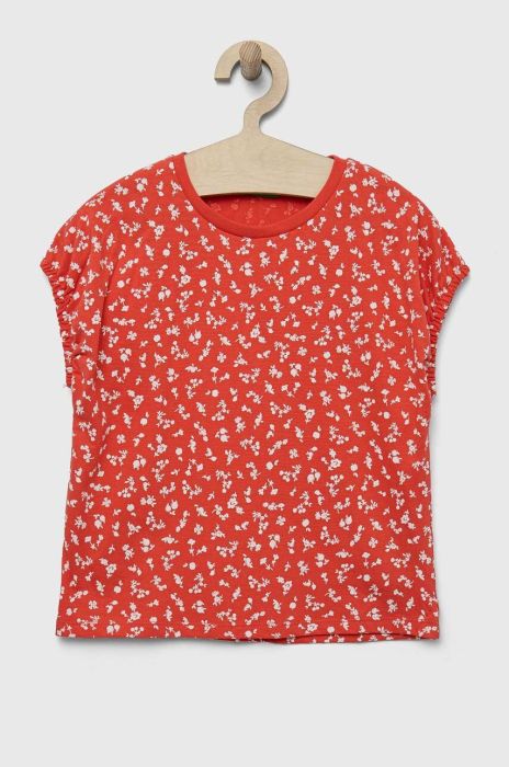 Дитяча бавовняна футболка United Colors of Benetton колір червоний (3283306)