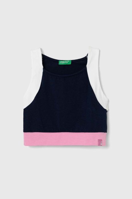 Дитячий топ United Colors of Benetton колір синій Дитячий топ United Colors of Benetton колір синій