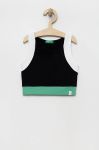 Дитячий топ United Colors of Benetton колір чорний