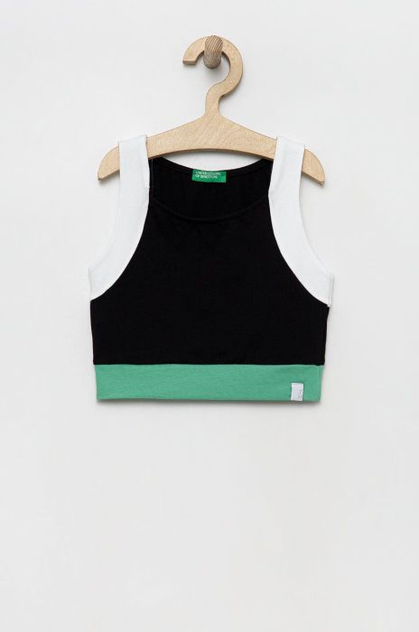 Дитячий топ United Colors of Benetton колір чорний