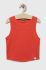 Дитячий бавовняний топ United Colors of Benetton колір червоний