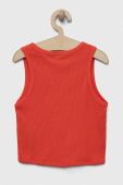 Дитячий бавовняний топ United Colors of Benetton колір червоний