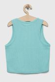 Дитячий бавовняний топ United Colors of Benetton колір бірюзовий (3283317)