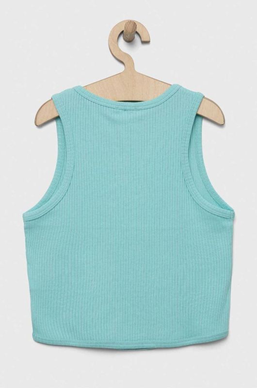 Дитячий бавовняний топ United Colors of Benetton колір бірюзовий (3283317) фото 2