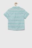 Дитяча бавовняна сорочка United Colors of Benetton колір бірюзовий