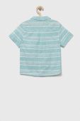 Дитяча бавовняна сорочка United Colors of Benetton колір бірюзовий