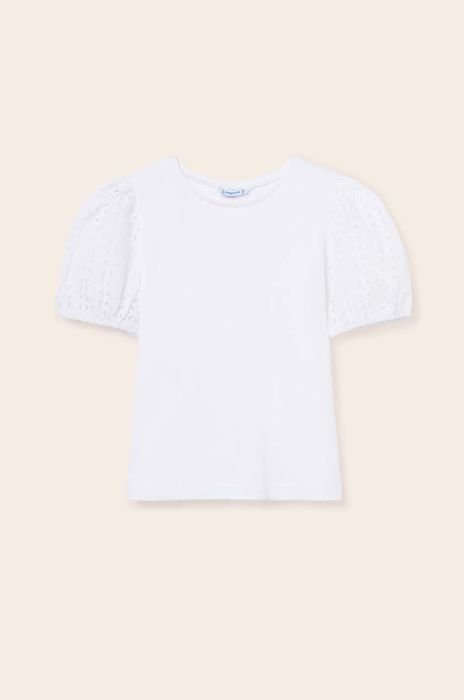 Дитяча бавовняна футболка Mayoral колір білий (2945571)