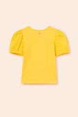Дитяча бавовняна футболка Mayoral колір жовтий (2945565)