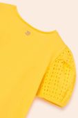 Дитяча бавовняна футболка Mayoral колір жовтий (2945565)