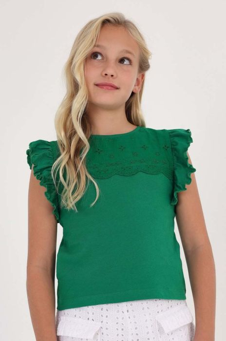 Дитячий бавовняний топ Mayoral колір бірюзовий (2945665)