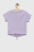Дитяча бавовняна футболка Sisley колір фіолетовий (3249027)