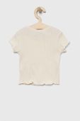 Дитяча футболка Sisley колір бежевий