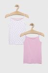 Дитячий топ United Colors of Benetton 2-pack колір рожевий