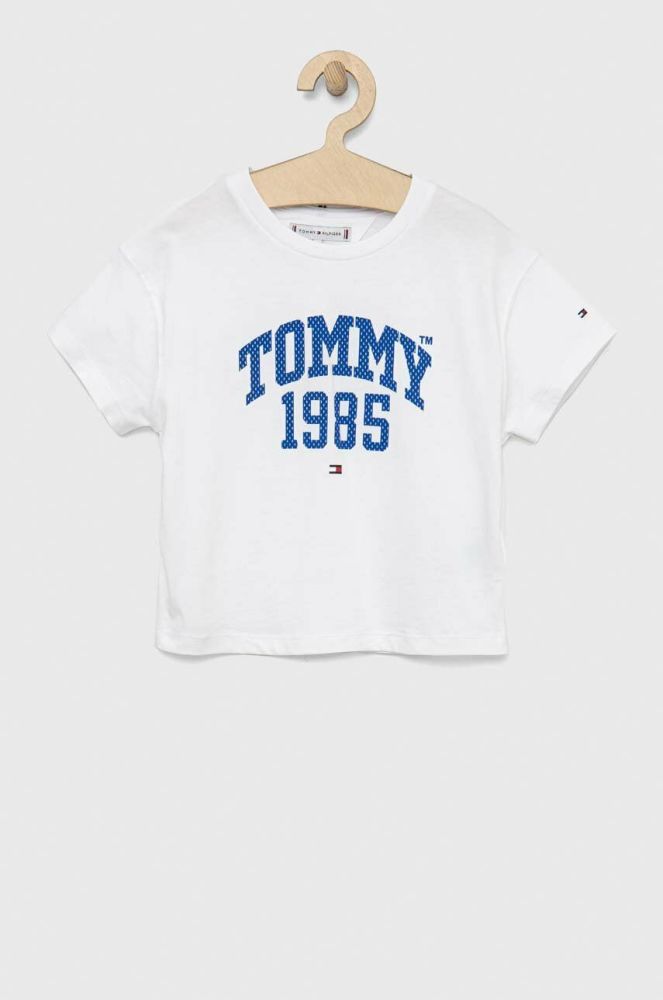 Дитяча бавовняна футболка Tommy Hilfiger Колір білий колір білий