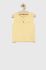 Дитячий бавовняний топ Tommy Hilfiger колір жовтий