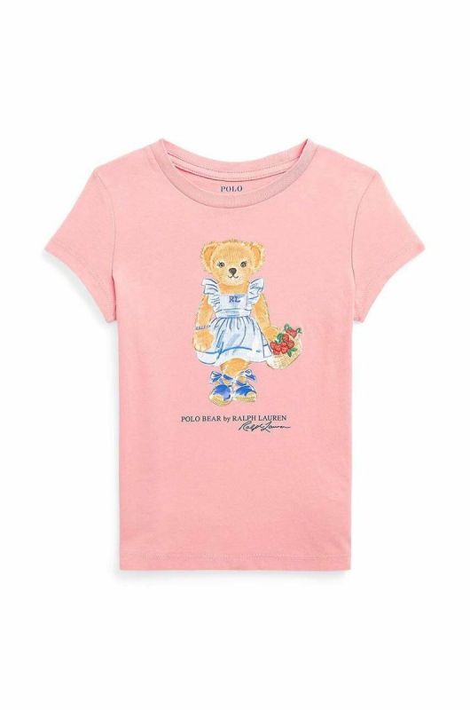 Дитяча бавовняна футболка Polo Ralph Lauren колір рожевий (3047216)