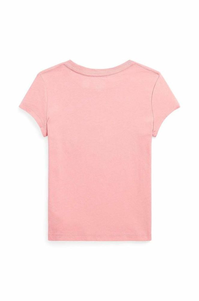 Дитяча бавовняна футболка Polo Ralph Lauren колір рожевий (3047216) фото 2