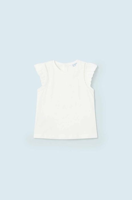Дитячий бавовняний топ Mayoral колір білий (3065501) Дитячий бавовняний топ Mayoral колір білий (3065501)