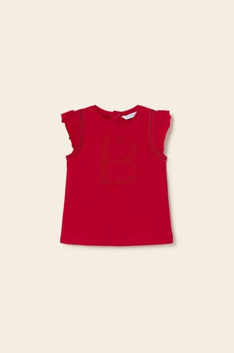 Дитячий бавовняний топ Mayoral колір червоний