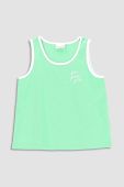 Дитячий бавовняний топ Coccodrillo колір зелений