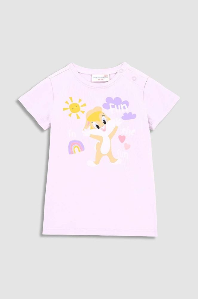 Дитяча футболка Coccodrillo x Looney Tunes колір фіолетовий (3110672)