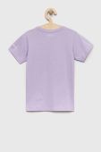Дитяча бавовняна футболка Columbia Mission Lake Short Sleeve Graphic Shirt колір фіолетовий