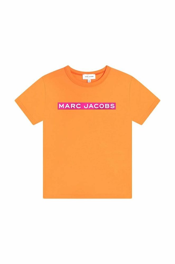 Дитяча бавовняна футболка Marc Jacobs колір помаранчевий (3054166)
