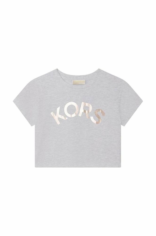 Дитяча бавовняна футболка Michael Kors колір сірий (3054184)
