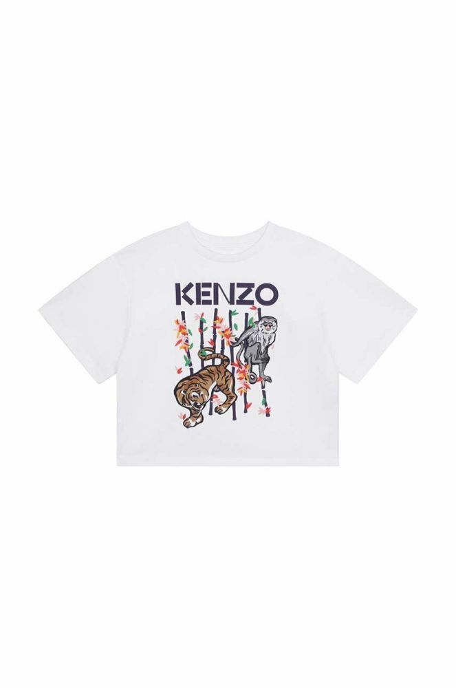 Дитяча бавовняна футболка Kenzo Kids колір білий (3054250)