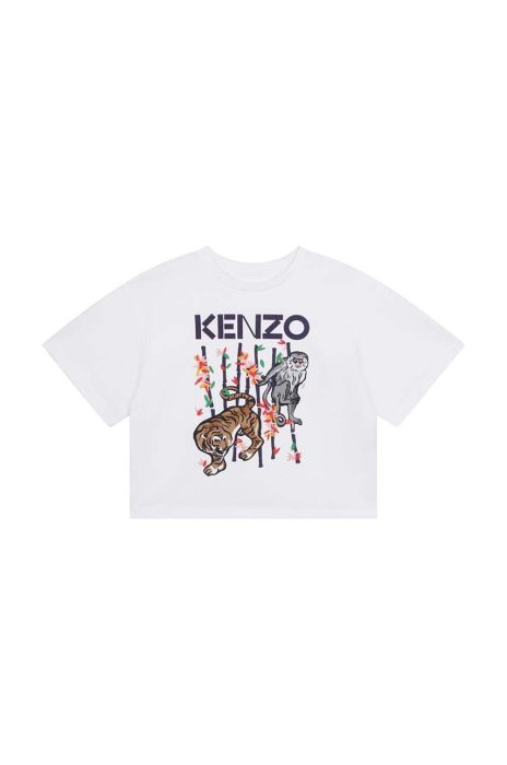 Дитяча бавовняна футболка Kenzo Kids колір білий (3075938)