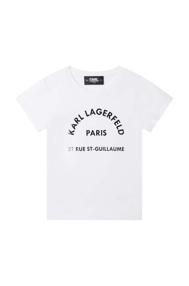 Дитяча бавовняна футболка Karl Lagerfeld колір білий (3072371) фото 2