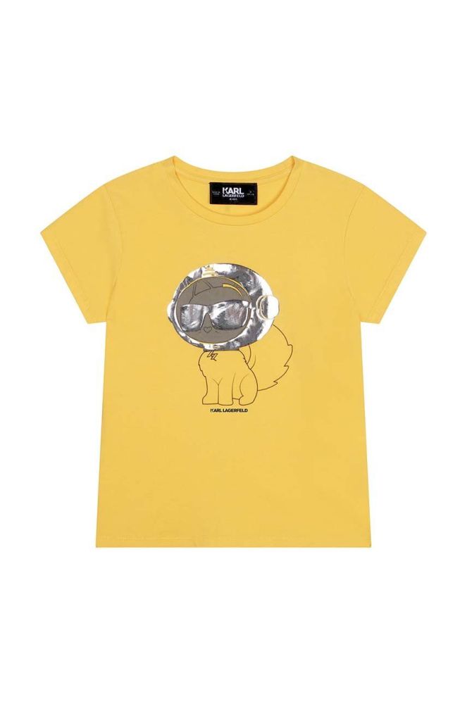Дитяча футболка Karl Lagerfeld колір жовтий (3072395)