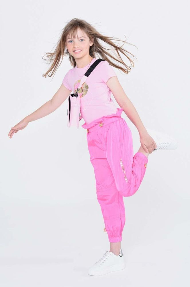 Дитяча футболка Karl Lagerfeld колір рожевий (3072394)