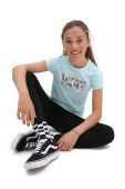 Дитяча бавовняна футболка Vans ELEVATED FLORAL FILL MI BLUE GLOW колір блакитний