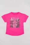 Дитяча бавовняна футболка zippy колір рожевий